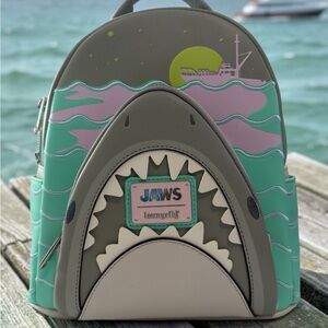 Jaws Shark Mouth Loungefly Mini Backpack Movie Collectible NWT
